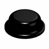 3M_SJ5076_Black Polyurethane Rubber Bumpers, 8mm Dia, Adhesive Mount