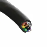 Alpha Wire_25110 BK005_Shielded Multi-Conductor Cable Tape/Braid Semi Rigid Polyvinyl Chloride 10Conductors 22AWG 7.89mm 300VAC Black Thermoplastic Polyurethane 30.48m
