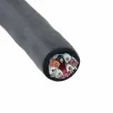 Alpha Wire_25494 BK005_Shielded Twisted Pair Cable Tape Semi Rigid Polyvinyl Chloride 8Conductors 24AWG 6.62mm 300VAC Black Thermoplastic Polyurethane 30.48m