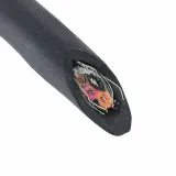 Alpha Wire_45104 BK005_Shielded Multi-Conductor Cable Tape/Braid Thermoplastic Elastomer 4Conductors 22AWG 7.21mm 300VAC Black Thermoplastic Elastomer 30.48m Spool