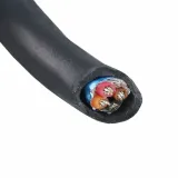 Alpha Wire_45194 BK005_Shielded Multi-Conductor Cable Tape Thermoplastic Elastomer 4Conductors 22AWG 6.57mm 300VAC Black Thermoplastic Elastomer 30.48m