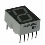 Broadcom_HDSP-5701_Yellow 7-Seg LED Display, 1-Char, 14.2mm, DIP, 20mA, 2.1V