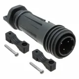 Bulgin_PXA921/03/P_3 Pos Circular Connector, 32A, 600V, Screw Term, IP68, Black
