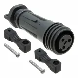 Bulgin_PXA921/03/S_3 Pos Circular Connector, 32A, 600V, Screw Term, IP68, Black