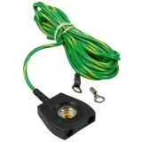 Desco_09820_Cable Assembly Ground Cord 3.048m Snap Socket to Ring Terminal 2 to 1 POS
