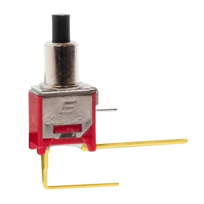 E-Switch_800SP8B7M7RE_Switch Push Button ON (ON) SPDT Round Plunger 20VAC 20VDC 0.4VA Momentary Contact PC Pins Thru-Hole