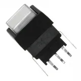 E-Switch_LP4EE1PBATG_Pushbutton Switch, DPDT, Latched, 0.1A, 30VDC, 8 PCB Hole Cnt, Solder Terminal, Through Hole-straight