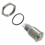 E-Switch_PV3H2H0NN_Switch Push Button ON (ON) DPDT Raised Round Button 2A 48VDC Momentary Contact Panel Mount Solder Lug