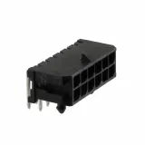 Molex_0430451202_Rectangular Power Connector, 12 Pos, 2 Row, 250V, Gold Brass, Solder