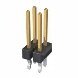 Molex_0702871245_4 Pos 2 Row 2.54mm Pitch Gold Male Header, Through Hole