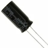 Nichicon_UVZ1E222MHD_2200uF 25V Al Electrolytic Capacitor, Radial, 1.09A Ripple