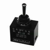 NKK Switches_WT18S_Switch Toggle (ON) OFF (ON) SPDT Round Lever Solder Lug 10A 250VAC 30VDC Panel Mount with Threads