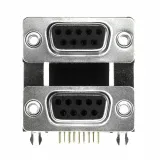 NorComp_178-009-513R691_Stacked D-Sub 9 Pos Female Socket RA Connector, 5A, Gold