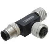 Phoenix Contact_1559783_M12 A-coded T-Distributor, 4-Pos, Unshielded