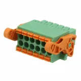 Phoenix Contact_1790522_Green 12 Pos 2-Level Terminal Block, 8A, 150V, Screwless