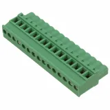 Phoenix Contact_1792650_15 Pos 5mm Screw Terminal Block, 12A, 300V, Green