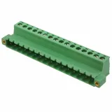 Phoenix Contact_1825640_12A 250V 5.08mm Pitch Terminal Block, 16 Pos, Screw, Green
