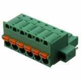 Phoenix Contact_1873249_6 Pos 5.08mm Spring Cage Terminal Block, 12A, 250V, Green