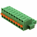 Phoenix Contact_1873278_9 Pos Spring Cage Terminal Block, 12A, 320V, 5.08mm Pitch, Green