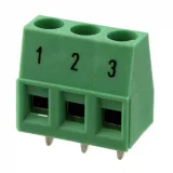 Phoenix Contact_1889851_Green 3-Pos 17.5A 400V Screw Terminal Block, 5mm Pitch