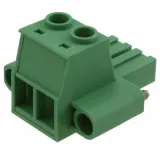 Phoenix Contact_1913578_2 Pos Terminal Block, 10.16mm, RA Panel Mount, 41A, 600V, Green