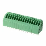 Phoenix Contact_1989887_16 Pos 2.5mm Solder Terminal Block, 2A, 160V, Green