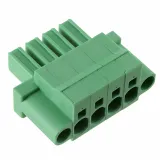 Phoenix Contact_1996142_4 Pos Spring Cage Terminal Block, 7.62mm, 41A, 600V, Green