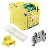 Phoenix Contact_2981428_Safety Relay, 3PST, 0.155A (Coil), 24VDC (Coil), 3720mW (Coil), 250VDC (Contact), DC Input, DIN-Rail Mount