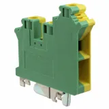 Phoenix Contact_3001433_3 Pos Ground Terminal Block, 76A, Screw, DIN Rail, Green/Yellow