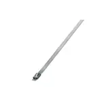 Phoenix Contact_3240811_Cable binders made from rust-free stainless steel (AISI 304) suitable for harsh ambient conditions with ball lock for quick and secure bundling and fastening