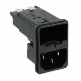 SCHURTER_4303.0003_C14 IEC Power Entry Module, 2P, 10A, 125VAC, Fuseholder, Panel Mount