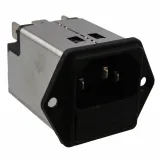 SCHURTER_5200.0123.1_Mains Power Connector, 1A, 250VAC, Male, 3 Pos, Fuse, Shielded