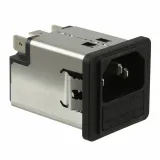 SCHURTER_5200.0243.1_Filtered Power Entry Module, 2A, 250VAC, 3 Pos, 1 Port, Fuse