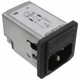 SCHURTER_5200.0443.1_Mains Power Connector, 4A, 250VAC, 3 Pos, Fuse, Panel Mount