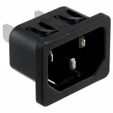 SCHURTER_6100.4310_3 Pos Card Edge Connector, 15A, 250V, Snap-in Panel Mount, QC