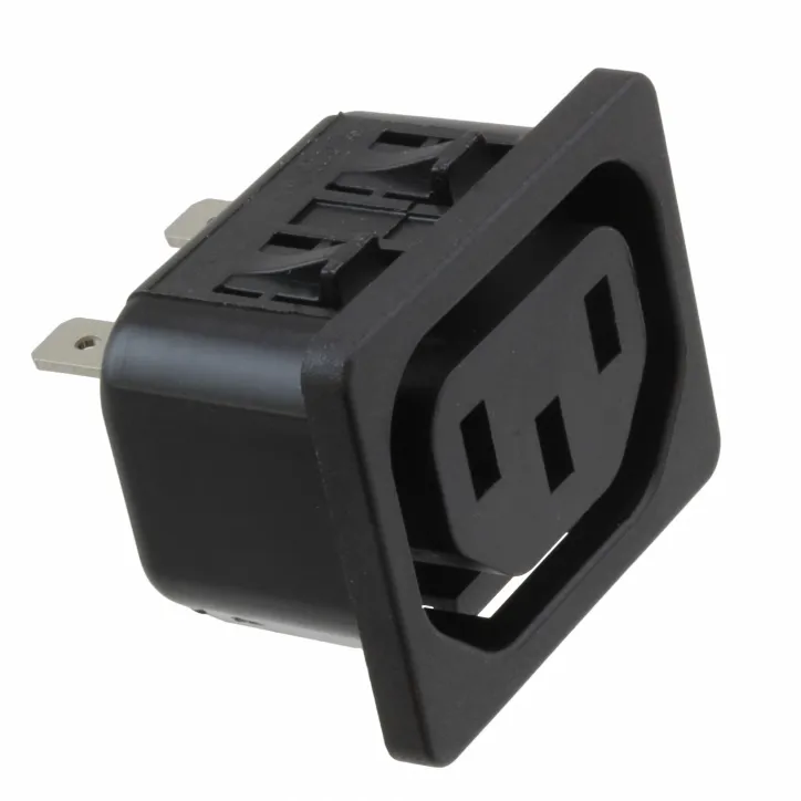 SCHURTER_6600.4230_Conn Outlet RCP 3 POS Faston ST Panel Mount 3 Terminal 1 Port Box