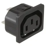 SCHURTER_6600.4320_Mains Power Connector, 15A, 250VAC, 3 Pos, Receptacle, Quick Connect