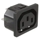 SCHURTER_6600.4325_3-Pole 15A 250VAC Mains Power Connector, Female, Solder