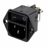 SCHURTER_DC11.0001.003_12A 250V 3 POS Unfiltered Power Entry Module, 1 Port, ST