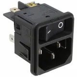 SCHURTER_DC11.0001.401_Mains Power Connector, 12A, 250VAC, Male, DPST, UL94 V-0