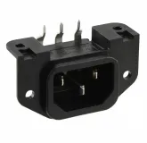 SCHURTER_GSP1.9103.1_Mains Power Connector, 15A 250VAC, Male, Solder, 3 Pos, RA