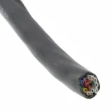 Alpha Wire_25199/15 BK005_Shielded Multi-Conductor Cable Tape Semi Rigid Polyvinyl Chloride 15Conductors 22AWG 8.1mm 300VAC Black Thermoplastic Polyurethane 30.48m Bulk