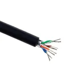 Alpha Wire_76001 BK002_Twisted Pair Cable Tape Fluorinated Ethylene Propylene 8Conductors 24AWG 7.85mm 300VAC Black Thermoplastic Elastomer 152.4m