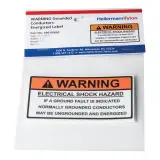 HellermannTyton_596-00663_LABEL ELECTRL WARN 4.12"X2" 10PC