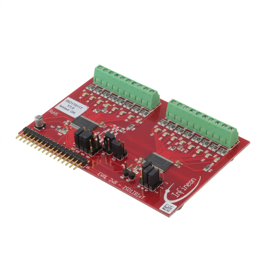 Infineon Technologies_EVALISO1I811TTOBO1_EVAL BOARD DUAL 8CH ISOLATOR