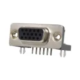 Kycon_KF66X-E15S-N_D Subminiature Connector, 15 Contact(s), Female, 0.09 inch Pitch, Solder Terminal, #4-40, Receptacle, ROHS COMPLIANT