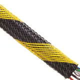 Techflex_NSN0.38SS125_EXPAND SLEEV 3/8"X125' BLK/YLW