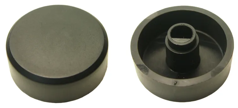 CLIFF_CL172976_KNOB K16PA  6MM USA D BLACK