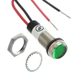 Dialight_6561209303F_LED 1/2" FLAT GRN 230VAC LEAD