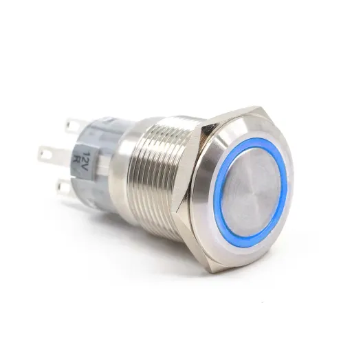 E-Switch_PV4F230SS-341_Switch Push Button ON ON SPDT Flat Round Button 2A 48VDC Panel Mount Solder Lug